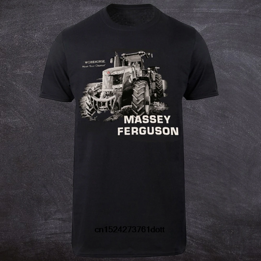 

Massey Ferguson Workhorse Custom Man T-shirt Male Short Sleeve Cotton Tops Black
