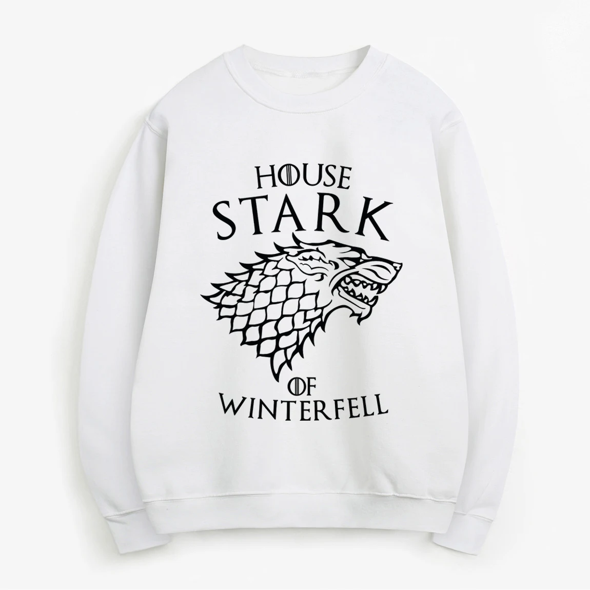 

2019 autumn full sleeve fleece pullovers tracksuits man House stark of winter fell print sweatshirts Game of Thrones men hoodies