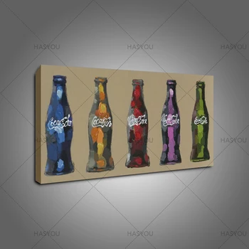 

100% Hand-Painted Abstract Modern Oil Painting On Canvas coca cola Picture Wall Decoration For Dining Room bar Wall Decor Art