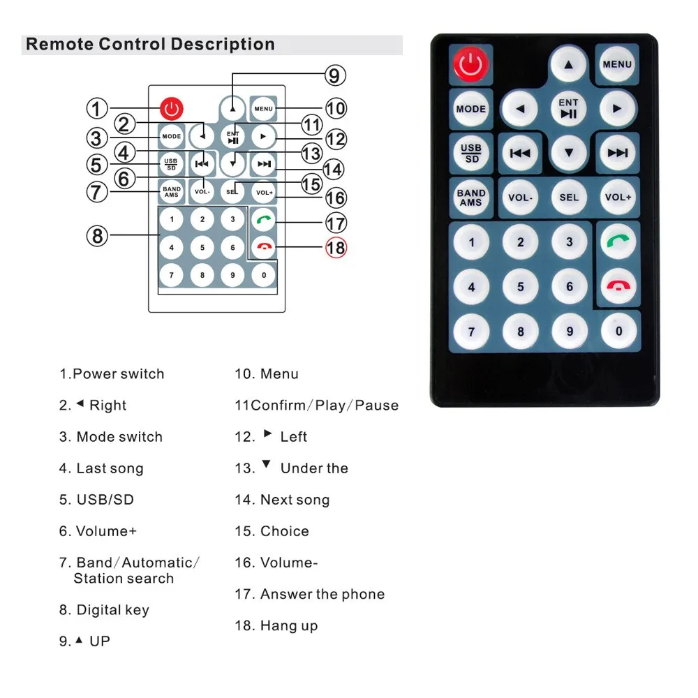 Receptor Estéreo Podofo 2 Din, Carplay, Rádio