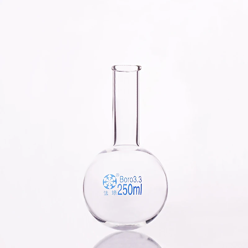 FAPE Boiling flask round bottom long narrow neck,50ml-250ml-500ml-1000ml-2000ml-10000ml,Long neck flask with normal mouth