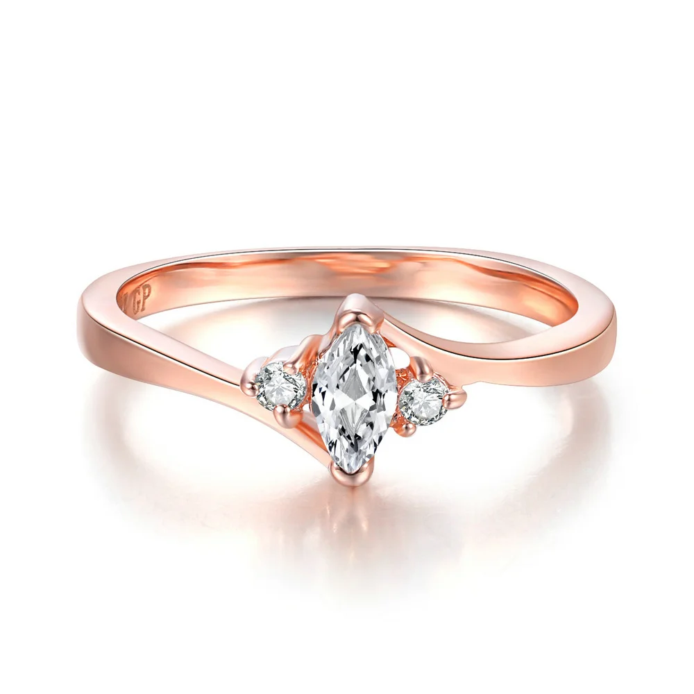 Single Ring For Women Wedding Party CZ Stone Fashion Jewelry Rings