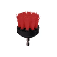 2 inch Drill Power Scrub Clean Brush For Leather Plastic Wooden Furniture Car Interiors Cleaning Power Scrub Red