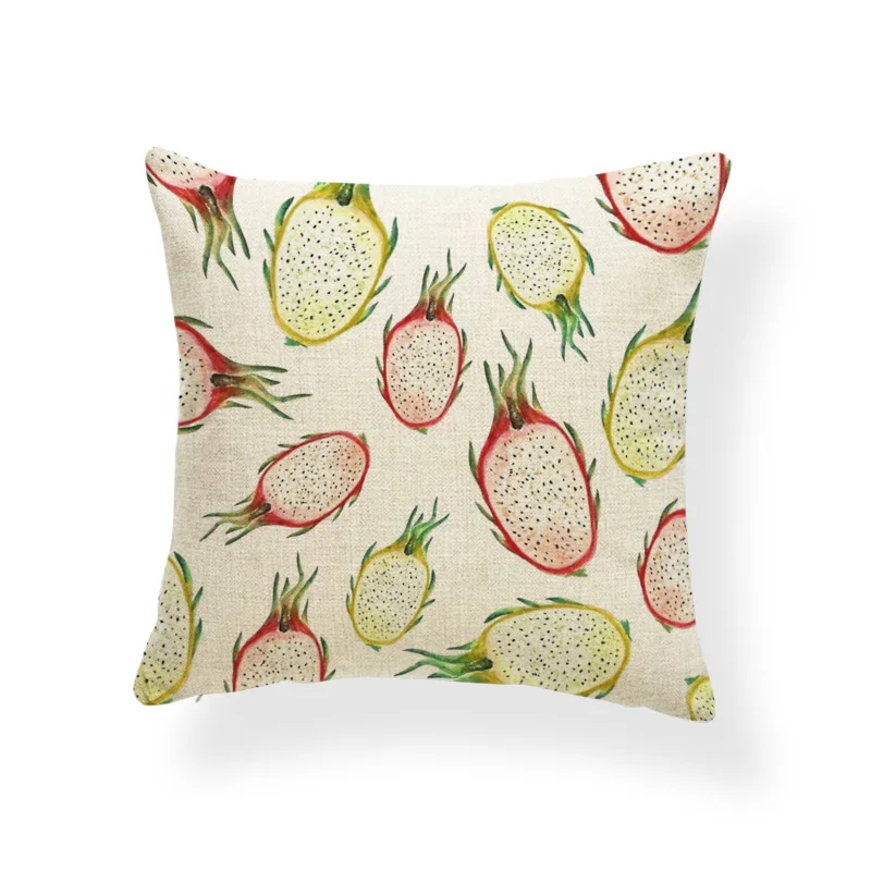 Растение ананас красная подушка розовый Мак Подушка-кактус Чехлы для скандинавских домашних стульев для гостиной наволочка 43 см Лен