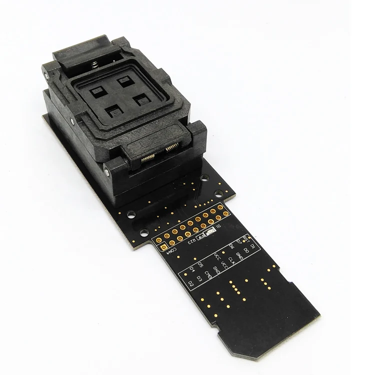 

eMCP162/186 reader clamshell structure test socket with SD interface,12x16mm pitch 0.5mm for BGA162 /186 data recovery size