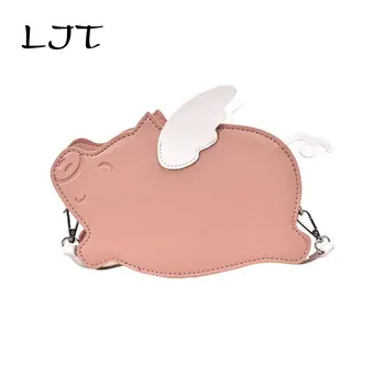 

LJT Women Mini Handbag High Quality Cartoon Cute Chain Small Square Bag Female Crossbody Bags PU Leather Shoulder Bag for Girls