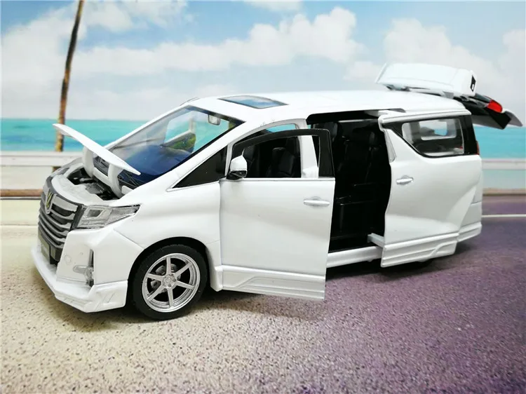 Высокая симитация 1:32 Toyota Alphard MPV модель из сплава Модель автомобиля 4 открыть дверь со звуком светильник детские игрушки