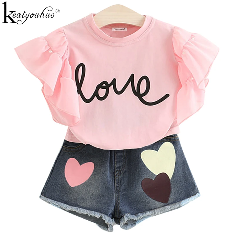 

Kids Clothes Summer Children Clothing Sets 2Pcs Tracksuit For Girls Clothes Sets Casual Shirt+Tutu Skirt Cotton Girls Sport Suit