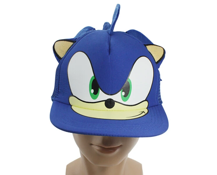 OHMETOY Sonic Ежик Регулируемая бейсболка мультфильм взрослый Косплей шляпа периметр