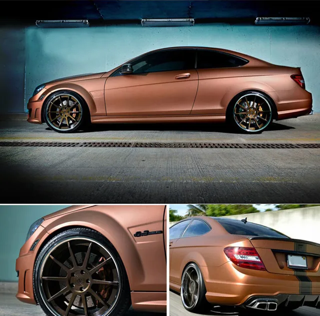 Bronze Satin Chrome Vinyl Wrap Car Wrapping Film For Vehicle styling