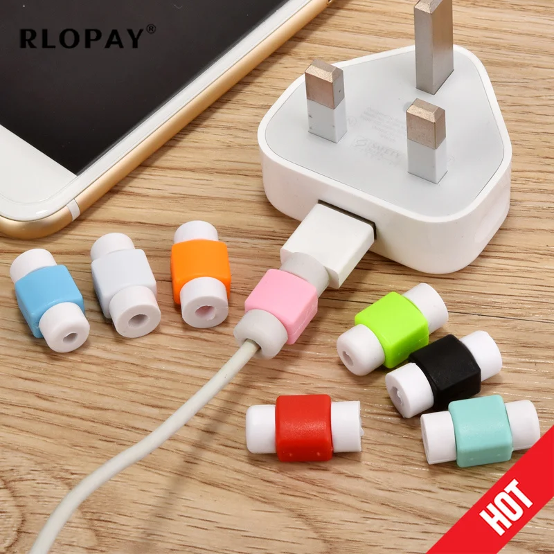 

10PCS / Pack Data Cable Protector Charger Coil Protection Cover Phone Mobile Phone Charging Box Headphone Cable Storage Gift