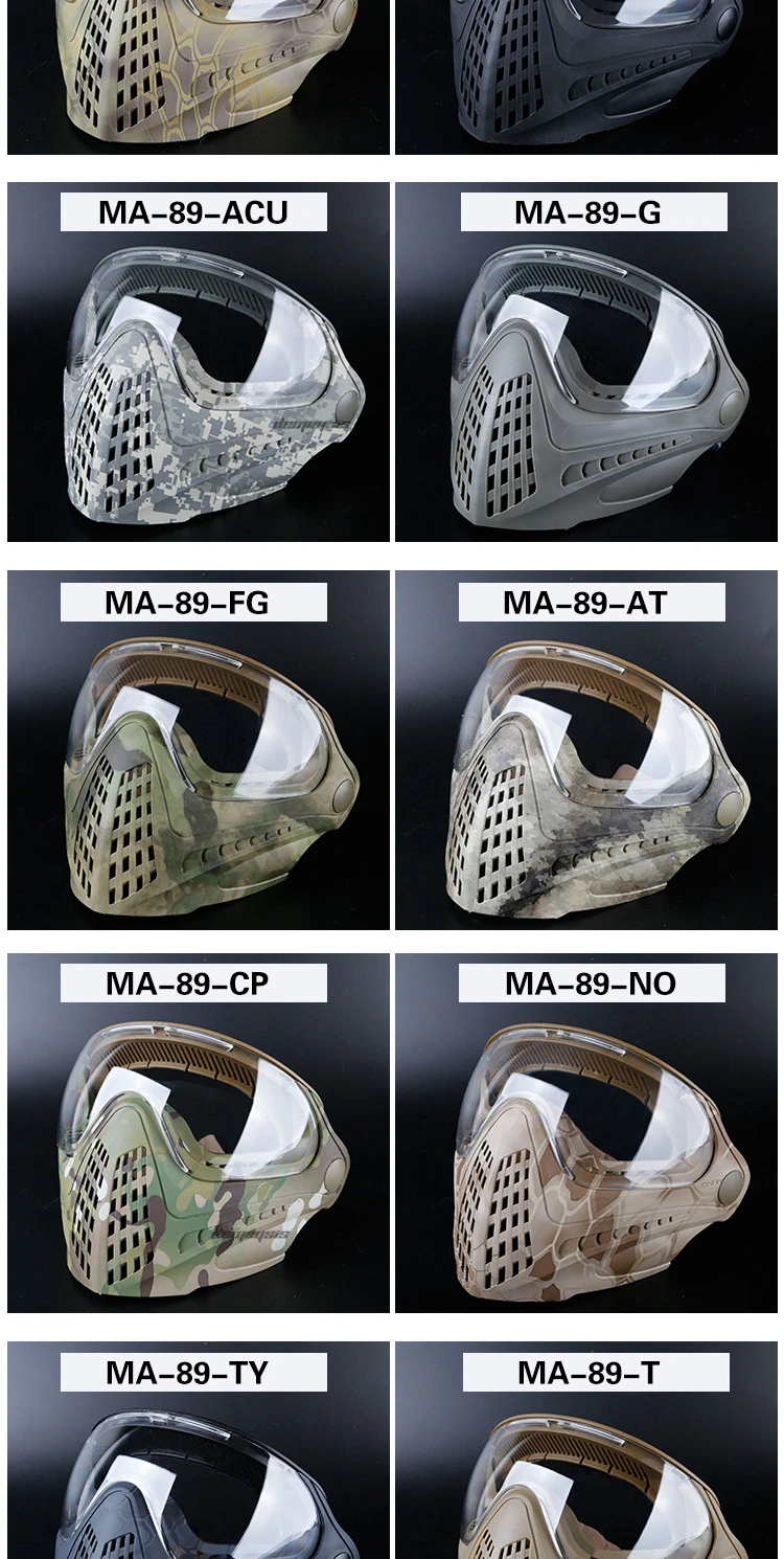 Военная страйкбольная пейнтбольная маска с 3 линзами, тактическая маска для шлема, защитная маска для охоты, стрельбы CS, маска для всего лица, страйкбольная маска