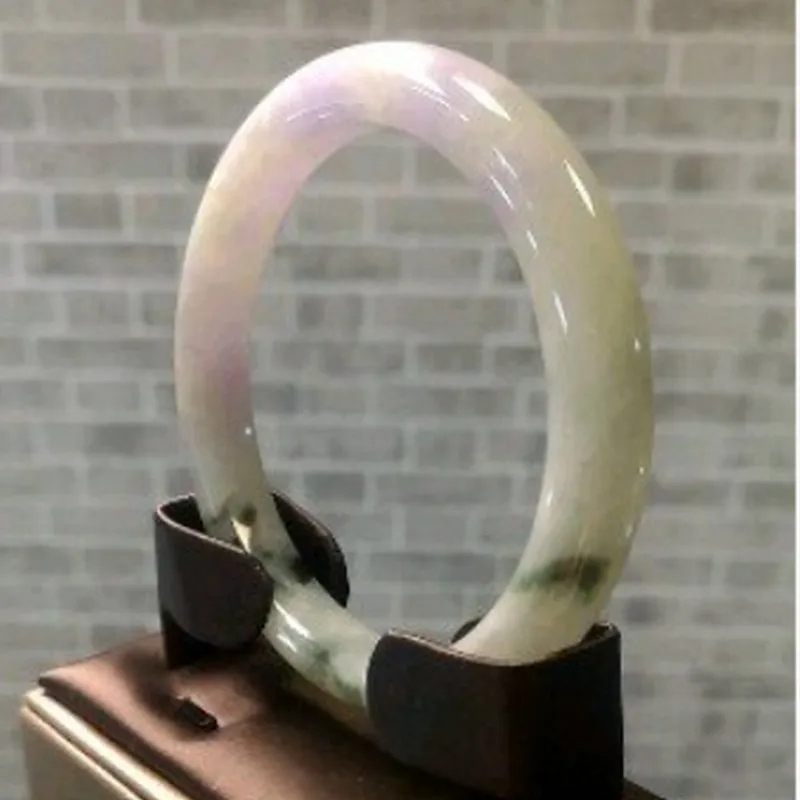 

Video! King of jade ! Fidelity natural Myanmar Class A Jadeite bangles Chinese folk style fine jewelry women purple gemstone