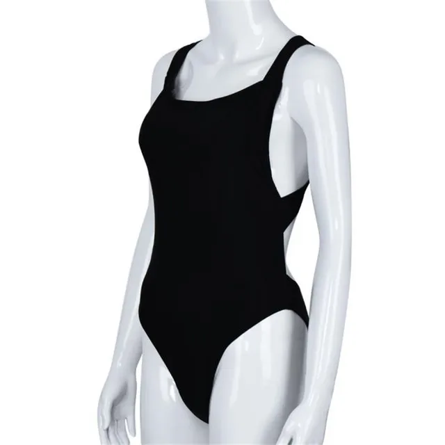 snowshine3 YLW Women One Piece Solid Backless Swimsuit Beachwear Push Up Padded Bikini free