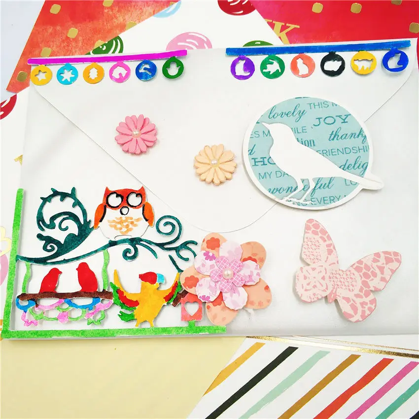 

AZSG Proud owl Cutting Dies for DIY Scrapbooking die Decoretive Embossing Stencial DIY Decoative Card die cutter