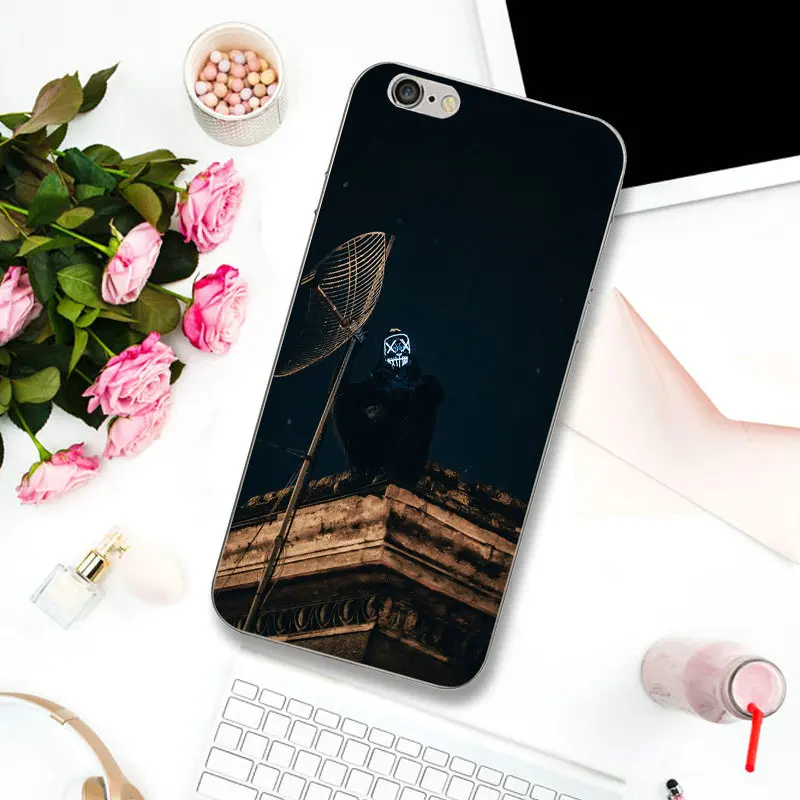 Освещенная контржурным светом толстовка с капюшоном Mask парень Мягкий силиконовый чехол для мобильного телефона, чехлы для iPhone 6 6 S 6 Plus 6 S Plus 7 Plus 4 4S 5 5S SE 5C X XR XS Max