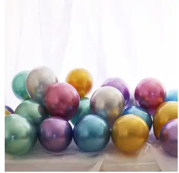 

10 inch metallic chrome latex balloon knot wedding wedding party party party decoration scene layout supplies balloons
