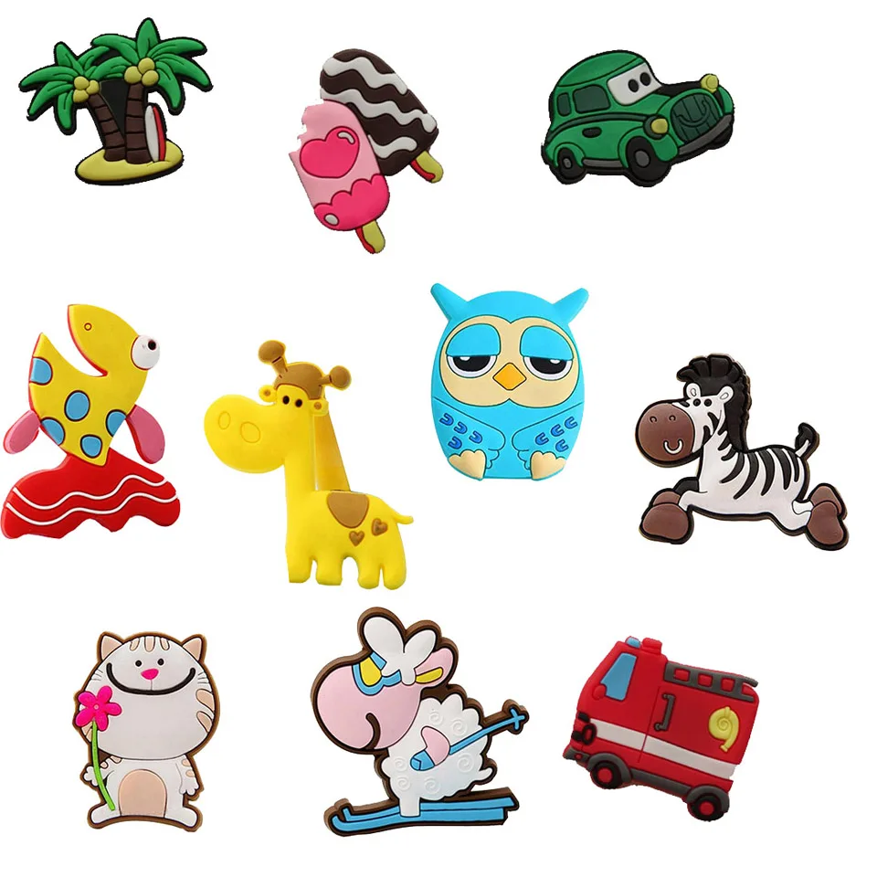 

10Pcs 3d Fridge Magnets for Kids Cute Cars Vegetable Fruit Emoji Magnets for Refrigerator Set Home Decoration Accessories