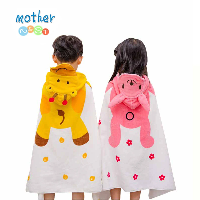 

Mother Nest 2018 Newly Beach Towel Boys Girls Baby Children Hooded Bath Towel Baby Boys Girls Cartoon Bath Soft Towel for Baby