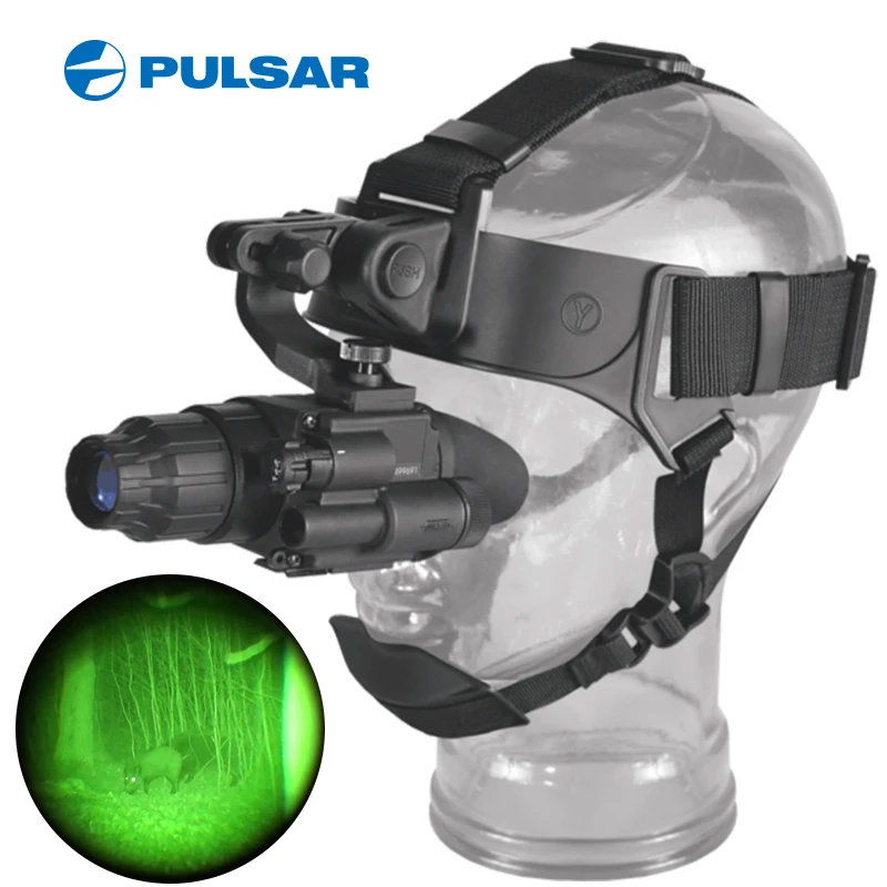 

Pulsar Challenger GS 1x20 night vision scope monocular Head Mount infrared hunting goggles vicion nocturna green eyewear
