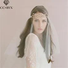 CC Ювелирные изделия Свадебная длинная вуаль для невесты кристалл мягкие свадебные аксессуары для волос невесты Hairwear Романтические цветы Высокое качество V010