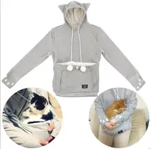 Mewgaroo Nyangaroo Cat Dog Pet Casual Unisex Kangaroo Coat Hoodie Japanese Kangaroo Grey Cat Casual Hoodie Sweatershirts