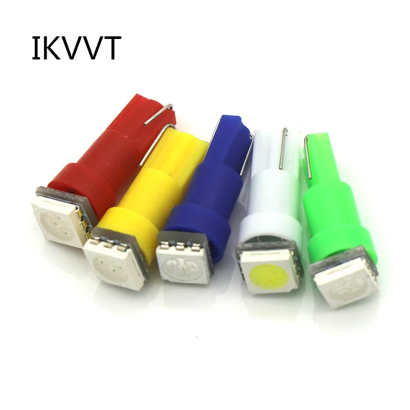 

10pcs T5 74 1 SMD 5050 Dashboard Wedge LED Light Car Light Source parking Bulb Lamp led car bulbs interior Lights DC 12V White