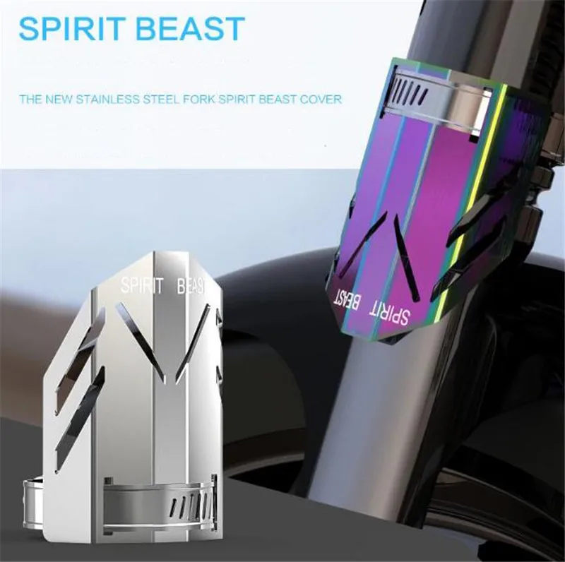 

SPIRIT BEAST Motorcycle Accessories Stainless Steel Cover Decorations Shock Absorber Cover Car Styling Motor Protective Cover