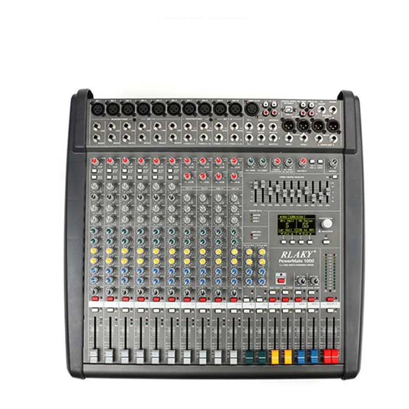 

Hot sale Professional PoweredMate 1000 10-way Powered Mixer with Amplifier Mixer with Power Audio DJ Mixer Channel USB and CE