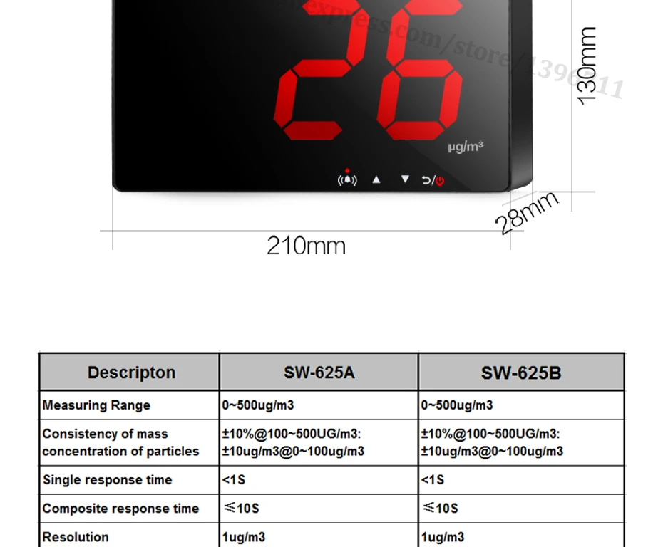 Лазерный PM2.5 детектор настенные мониторинга качества воздуха/газ Monitor/газоанализатор/инструмент диагностики хранение данных ПК подключение через USB