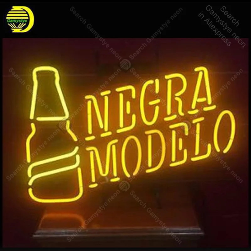 

Neon Sign for Negra Model Neon Bulb sign handcraft Beer Bar Home real glass neon signboard Decorate Hotel light Professional