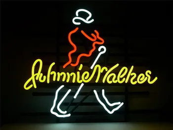 

NEON SIGN For EW JOHNNIE WALKER WHISKEY Signboard REAL GLASS BEER BAR PUB display christmas Light Signs 17*14"