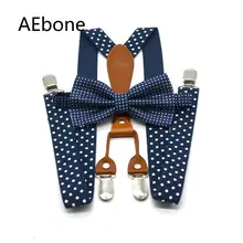 AEbone темно-синий галстук-бабочка подтяжки для мужчин в горошек брюки ремень красная бабочка подтяжки женские подтяжки с 4 зажимами 110 см Sus30
