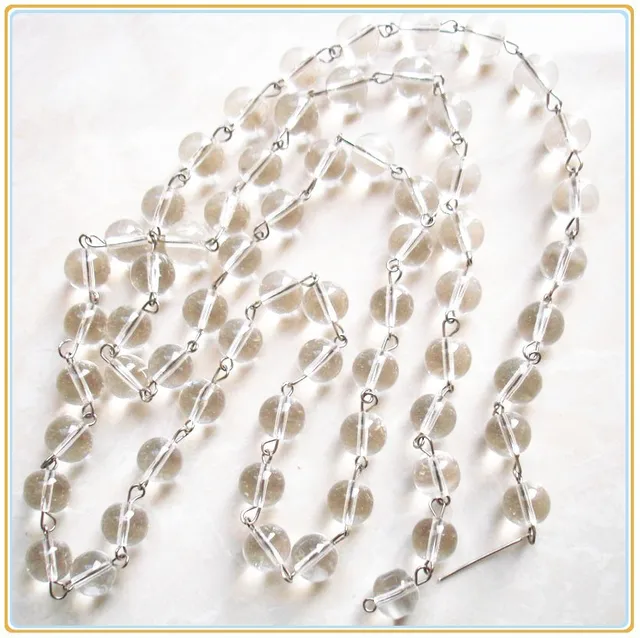 10 Meters Transpa Crystal 10mm Round Beads Chain For Home 10 Meters Transpa Crystal 10mm Round Beads Chain For Home Curtain Decoration Glass Chandelier Hanging Strand