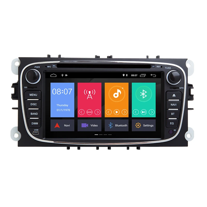 Discount 2G RAM Android 8.1 Car DVD GPS Navigation For Ford/Focus/S-MAX/Mondeo/C-MAX/Galaxy Headunit Multimedia Radio Player IPS Wifi OBD 1