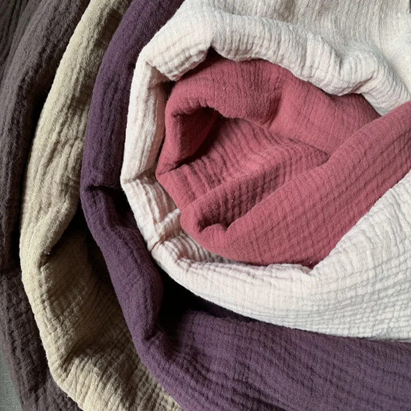 Natural 100 Cotton Double Crinkle Gauze Voile Fabric 135 cm wide 120