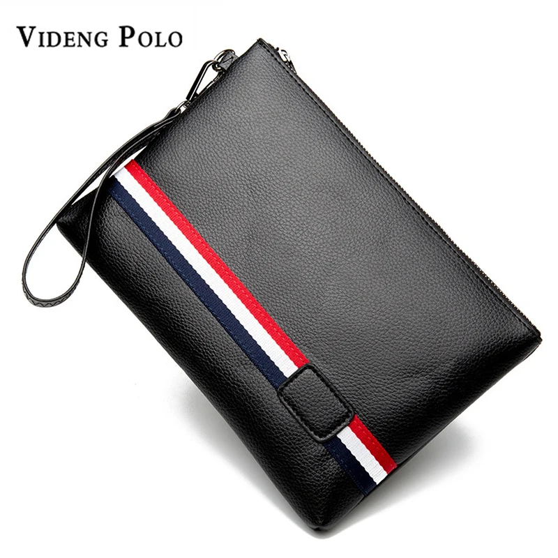 

VIDENG POLO Men's Wallet 2017 Famous Brand Men Soft Leather Clutch Bags Large Capacity Long Wallets Purse Male Man Handy Bag