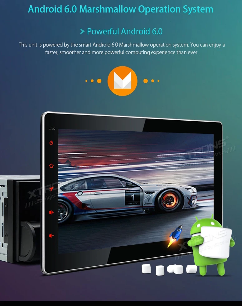 Discount 10.1" Android 6.0 OS Two Din Car Multimedia 2 Din Car Navigation GPS Double Din Car Radio with 4G/3G/WIFI Internet Support 5