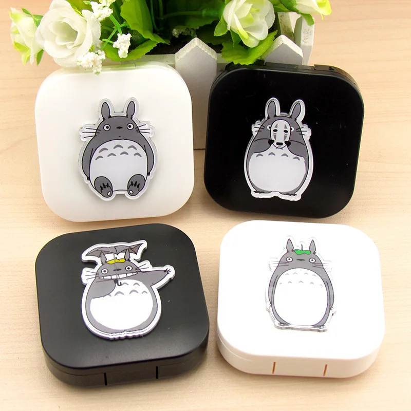 

Free ship!1lot=10set!cartoon Totoro contact lenses box / companion box / Cartoon eyeglasses box / lens care /storage box