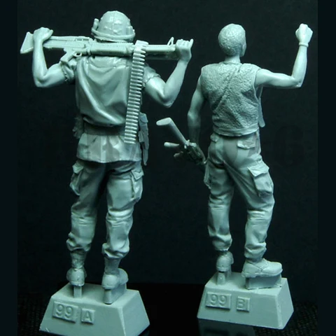 1/35 Смола воины модель войны Вьетнам американские солдаты черные силы фигурка 2
