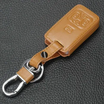 Keyforkess 5 pulsanti Smart Remote Keyless Cover in pelle per Toyota Previa Alphard Prius Smart Protector custodia portachiavi - Jingyuqin 5 pulsanti Smart Remote Keyless Cover in pelle per Toyota Previa Alphard Prius Smart