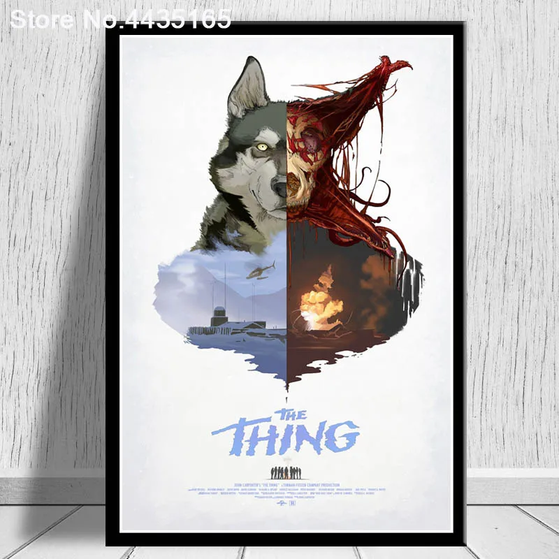 The Thing плакат 1982 классический фильм Джон Карпентер плакаты и принты на холсте настенная художественная картина для гостиной домашний декор - Цвет: Фиолетовый