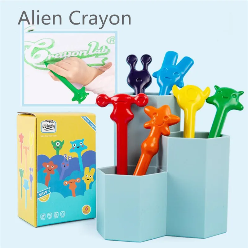 

New 6-color alien crayon children's brush set art supplies color crayon