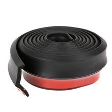 Car-styling Auto Rubber Mouldings 250 cm 65mm Width Soft Black Rubber Bumper Outside Front Bumper Lip Kit Strip for Universal