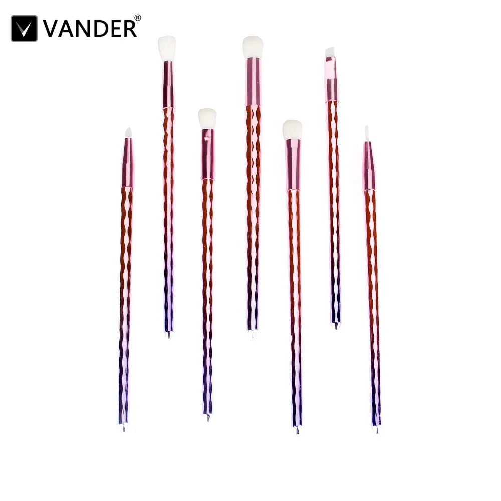 

Vander 7Pcs/set Professional Diamonds Makeup Brushes Tools Cosmetics Foundation Eyeshadows Lip Brush Kits pincel maquiagem