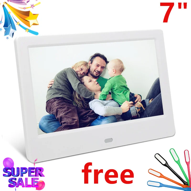7 дюймовая светодиодная подсветка HD 800*480 полнофункциональная цифровая фоторамка