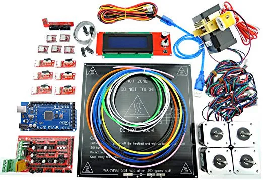 Стартовый набор RAMPS 1,4+ Mega 2560+ MK3 heatкровать+ LCD2004+ шаговый двигатель+ MK8 экструдер+ A4988+ опора для DIY принтера