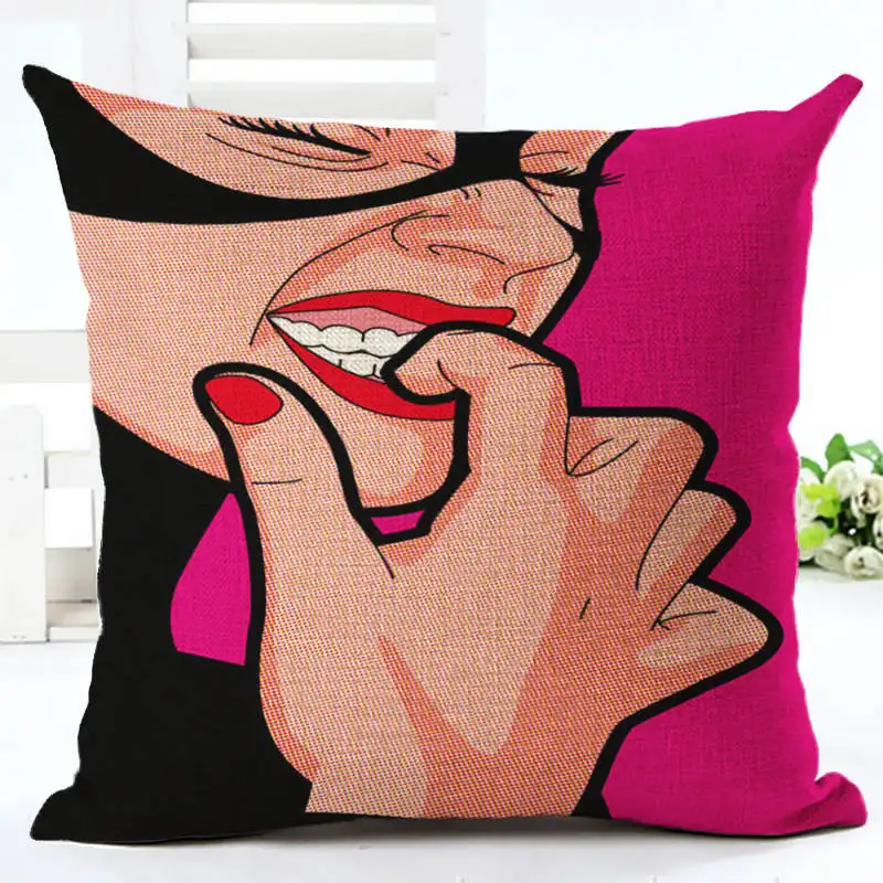 Spoof Funny Super Hero Printed Batman Cushion Cover 45x45cm Linen Iron Man Throw Pillow Covers Zara* Women Superman Pillowcases