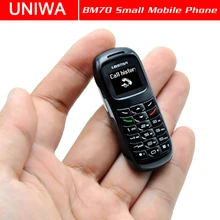 UNIWA L8STAR BM70 Mini Мобильный Телефон Беспроводной Bluetooth Наушники Мобильный Стерео GSM Разблокированный Телефон Супер Тонкий GSM Маленький Телефон