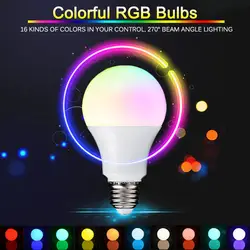 RGB E27 светодиодные лампочки Яркий этап лампа с Дистанционное управление светодиодные фонари для дома AC220V RGB + ИК Дистанционное управление;